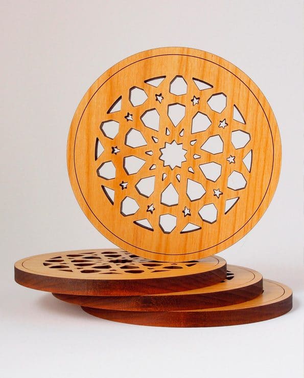 1-Islamic-Pattern-Hardwood-Coaster-Set